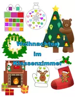 Vorschau - Mal- und Bastelvorlagen - Weihnachten im Klassenzimmer - A3 Bilder basteln - Deckblatt