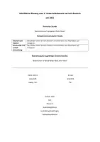 Vorschau - Stundenentwürfe - Unterrichtsentwurf Medien Fake News Fach Deutsch Klasse 9 - Deckblatt