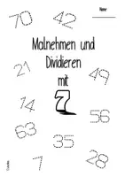 Vorschau - Stationenlernen - Übungsheft, Einmaleins, 7er Reihe, 2./3.Klasse - Seite 1