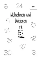 Vorschau - Arbeitsblätter - Übungsheft, Einmaleins, 3er Reihe, 2./3.Klasse - Seite 1