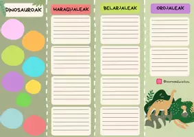 Vista previa - Juegos / Gamificación - DINOSAUROEN GARAIA TRIPTIKOA- LABURPENA - página 1