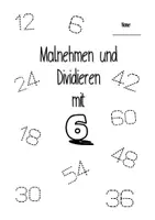 Vorschau - Arbeitsblätter - Übungsheft, Einmaleins, 6er Reihe, 2./3.Klasse - Seite 1