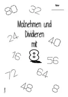 Vorschau - Arbeitsblätter - Übungsheft, Einmaleins, 8er Reihe, 2./3.Klasse - Seite 1