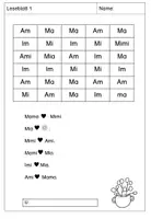 Vorschau - Arbeitsblätter - Leseblätter 1. Klasse (komplettes Schuljahr abgedeckt) Wochenhausübung, Lesehausübung usw. - Seite 2