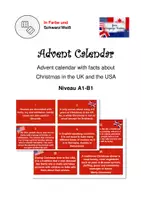 Vorschau - Anderer Materialtyp - Adventskalender - English Facts about Christmas in the UK & USA - Deckblatt
