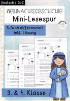 Vorschau - Arbeitsblätter - Mini-Lesespur "Weihnachtsgeschichte" (3. & 4. Klasse) - Deckblatt