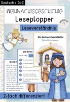 Vorschau - Spiele - Leseplopper "Weihnachtsgeschichte" (Lesekartei) - Deckblatt
