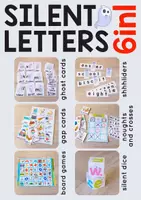 Vorschau - Stationenlernen - Silent Letters 6in1 - Deckblatt