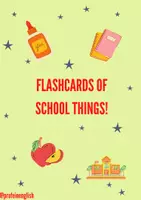 Aperçu - Cartes / Images - Flashcards de choses scolaires en anglais! - Page de couverture