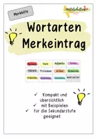 Vorschau - Spiele - Materialpaket *Wortarten* - Deckblatt