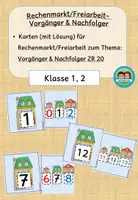Vorschau - Spiele - Zahlenstrahl, Vorgänger und Nachfolger im Zahlenraum 20 - Rechenmarkt (Klasse 1-2) - Seite 1