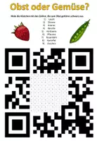 Vorschau - Arbeitsblätter - Mal den Code "Obst oder Gemüse?" DaZ / Deutsch - Deckblatt