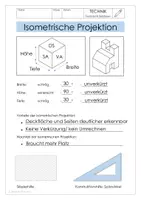 Vorschau - Arbeitsblätter - Technisches Zeichnen - Einführung Isometrie und Stufe - Seite 2