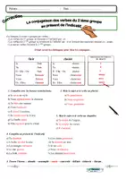 Aperçu - Feuilles d'exercices - La conjugaison des verbes du deuxième groupe - Page 1