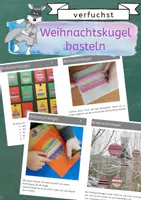 Vorschau - Mal- und Bastelvorlagen - Weihnachtskugel basteln aus Washi Tape - Schritt für Schritt Anleitung für deine Schüler:innen - Deckblatt