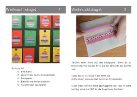 Vorschau - Mal- und Bastelvorlagen - Weihnachtskugel basteln aus Washi Tape - Schritt für Schritt Anleitung für deine Schüler:innen - Seite 2