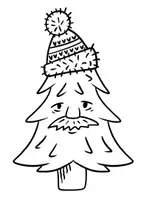 Vorschau - Mal- und Bastelvorlagen - 28 Witzige Weihnachtsbäume als Ausmalbilder, Fensterbilder oder Weihnachtsdeko - Seite 3