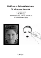 Vorschau - Stundenentwürfe - MATERIALPAKET: 3 Portrait Zeichenaufgaben - Deckblatt