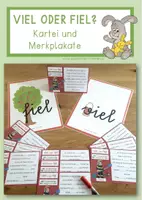 Vorschau - Stationenlernen - viel oder fiel - Deckblatt