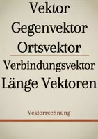 Vorschau - Präsentationen/Tafelbilder - Tafelbilder - Grundbegriffe Vektoren - Deckblatt