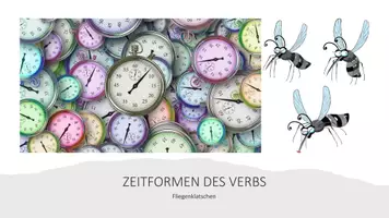 Vorschau - Spiele - ZEITFORMEN DES VERBS Fliegenklatschen Kl.6/7/8/9/10 - Deckblatt