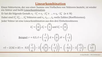 Vorschau - Präsentationen/Tafelbilder - Tafelbilder - Linearkombinationen - Seite 2