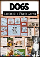 Vista previa - Manualidades / Dibujos para colorear - Dogs - Lapbook and Flash cards - Portada
