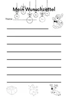 Vorschau - Arbeitsblätter - Weihnachten - Mein Wunschzettel Klasse 1-4 - Deckblatt