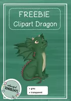 Vista previa - Elementos para la creación de materiales - FREEBIE Clipart Dragon (private and commercial) - Portada