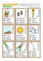 Vista previa - Juegos / Gamificación - Sag es nicht! Im Garten Deutsch Spiel / Alemán - página 1