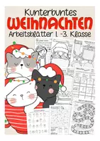 Vista previa - Hojas de trabajo - Kunterbuntes Weihnachten Deutsch / Alemán - Portada