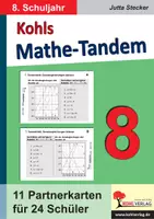Vorschau - Unterrichtsreihen - Kohls Mathe-Tandem Klasse 8 – Partnerrechnen im 8. Schuljahr | Mathematik, Sekundarstufe I, Klasse 8 | Terme, Gleichungen, Lineare Funktionen, Binomische Formeln, Partnerarbeit, Lösungen - Deckblatt