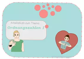 Vorschau - Arbeitsblätter - Materialpaket: Ordnungszahlen in der Gebärdensprache - Seite 1