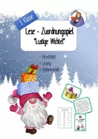 Vorschau - Arbeitsblätter - Lesezuordnungsspiel "Lustige Wichtel", 2./3.Klasse #silvesterknaller24 - Deckblatt