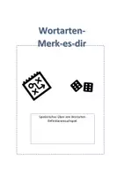Vorschau - Spiele - Wortartenspiel "Merk es dir"/ Wortarten Merkset - Deckblatt
