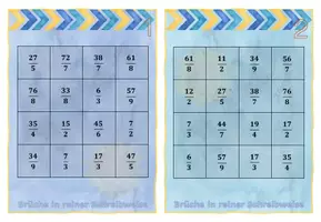 Vorschau - Spiele - Brüche in gemischter Schreibweise - Bingo - Seite 3