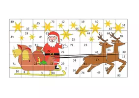 Vorschau - Arbeitsblätter - Rechenpuzzle: Zahlenraum 100: Weihnachten: Rentier - Seite 3