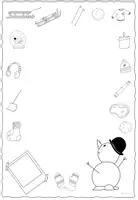 Vorschau - Arbeitsblätter - Schmuckrahmen Winter Vorschule/Klasse 1-4 - Seite 1