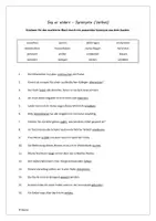 Vorschau - Arbeitsblätter - Synonyme für Verben (mit Lösung) - Deckblatt