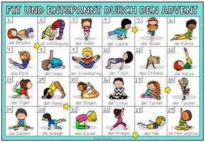 Vorschau - Arbeitsblätter - YOGA KIDS - Adventskalender - Seite 1