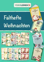 Vorschau - Mal- und Bastelvorlagen - Faltheft Weihnachten • Dankbarkeit • Gute Tat • Glück • Weihnachten basteln - Deckblatt