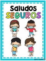 Vista previa - Decoración del aula - Saludos seguros distanciamiento social - página 1