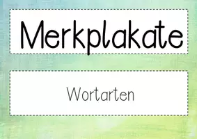 Vorschau - Stundenentwürfe - Merkplakate zu den Wortarten Königreich der Wortarten - Deckblatt