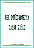 Vista previa - Hojas de trabajo - El número del día - Portada