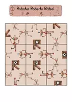 Vorschau - Spiele - Roboter Roberto Rätsel mit Lösungshilfen - Deckblatt
