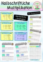 Vorschau - Arbeitsblätter - Halbschriftliche Multiplikation (Strategien und Übungsmaterial) - Deckblatt