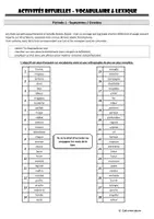 Aperçu - Feuilles d'exercices - Activités ritualisées - Vocabulaire - Page de couverture