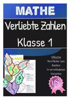 Vorschau - Mal- und Bastelvorlagen - Mathe: Verliebte Zahlen Klasse 1 - Deckblatt