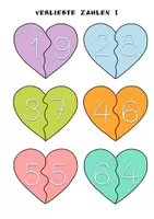 Vorschau - Mal- und Bastelvorlagen - Mathe: Verliebte Zahlen Klasse 1 - Seite 2