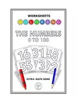 Vista previa - Hojas de trabajo - WORKSHEETS COLORING 0 TO 100 - Portada